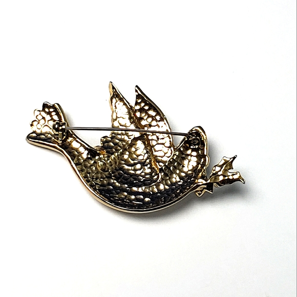 Christmas Dove Brooch - Picture 2 of 2